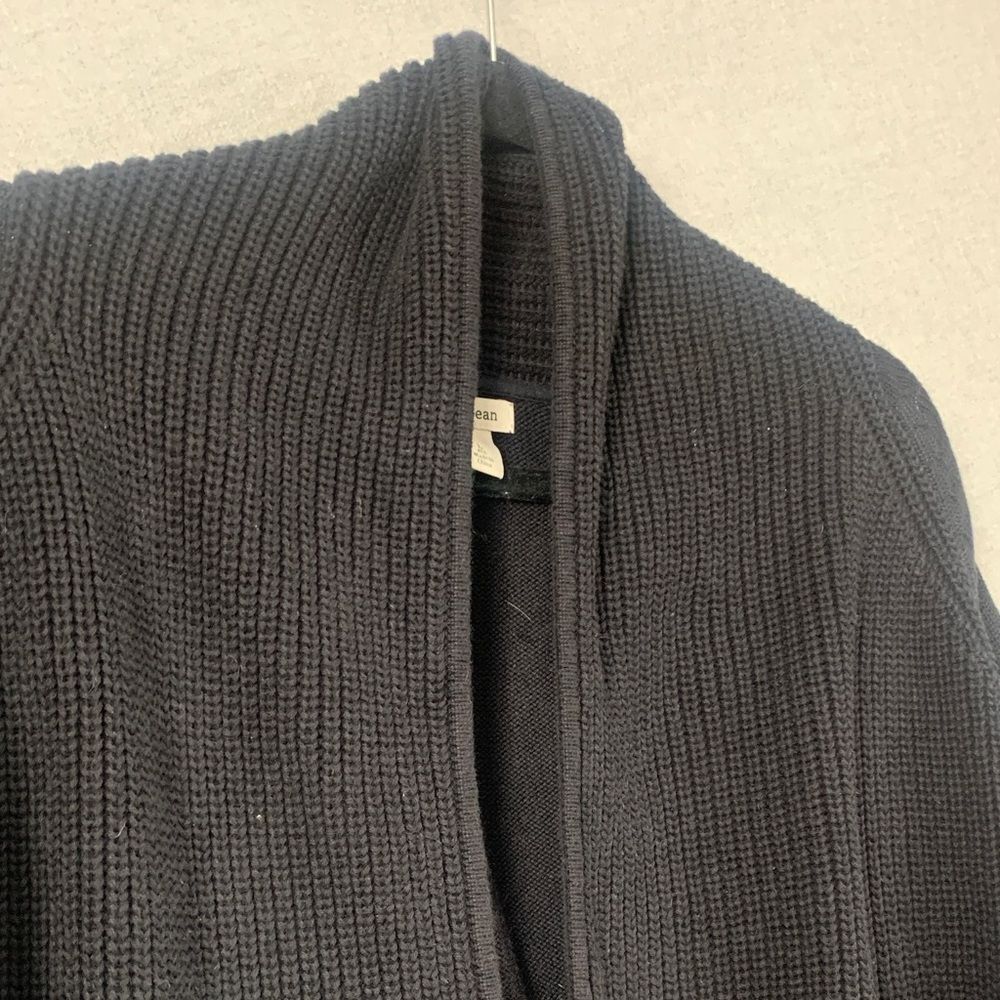 LL BEAN | LARGE Women CASUAL KNIT SHRUG CARDIGAN | BLACK 290417